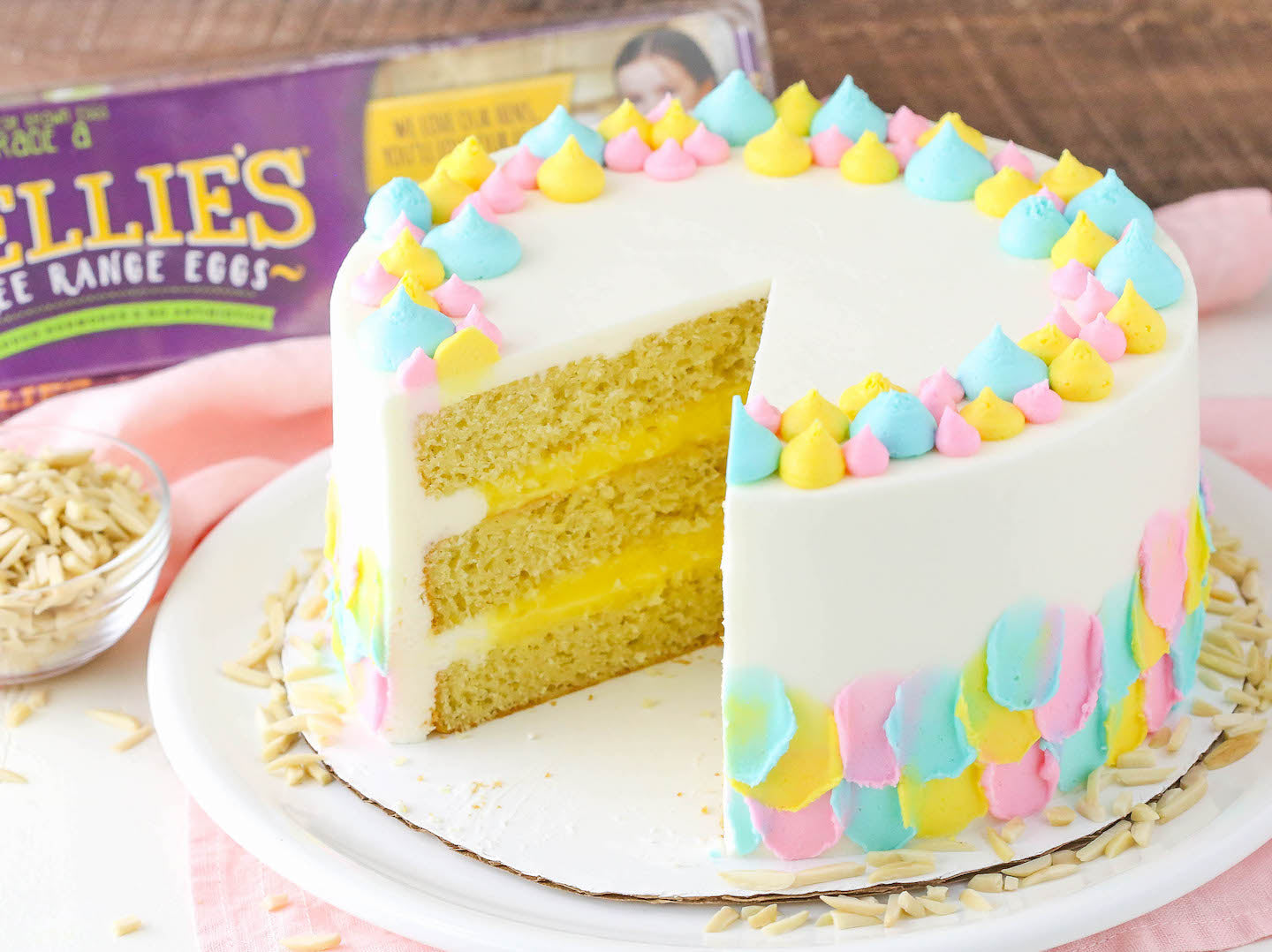 Almond Custard Layer Cake – Nellie's Free Range