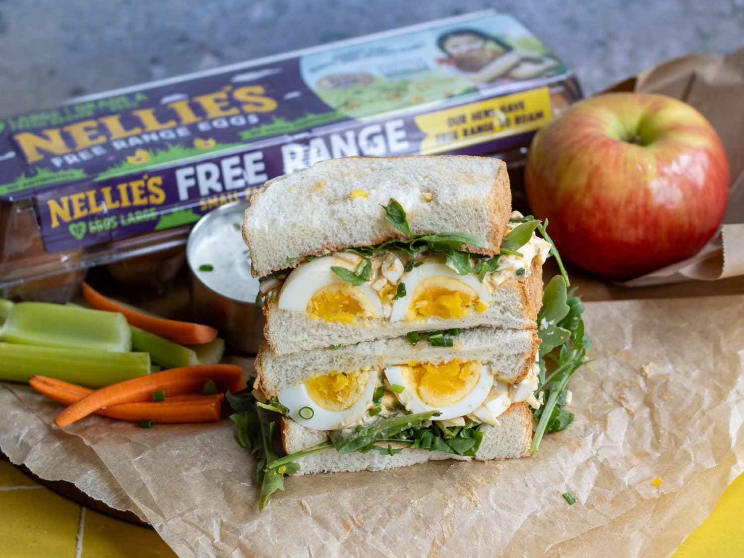 Buffalo Blue Cheese Egg Salad Sandwiches