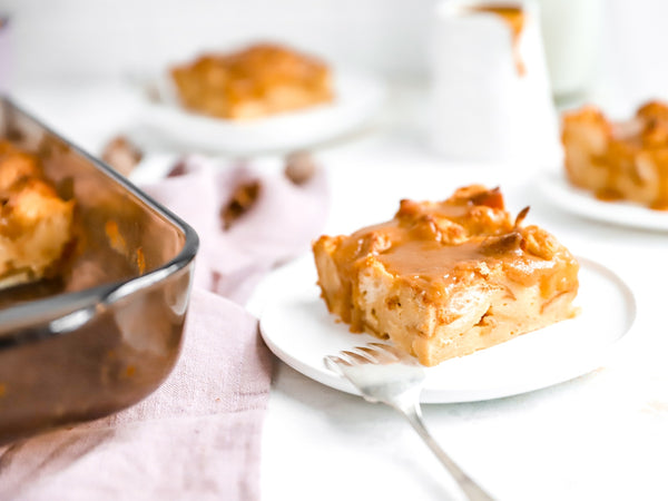 Eggnog Bread Pudding with Buttered Rum Sauce