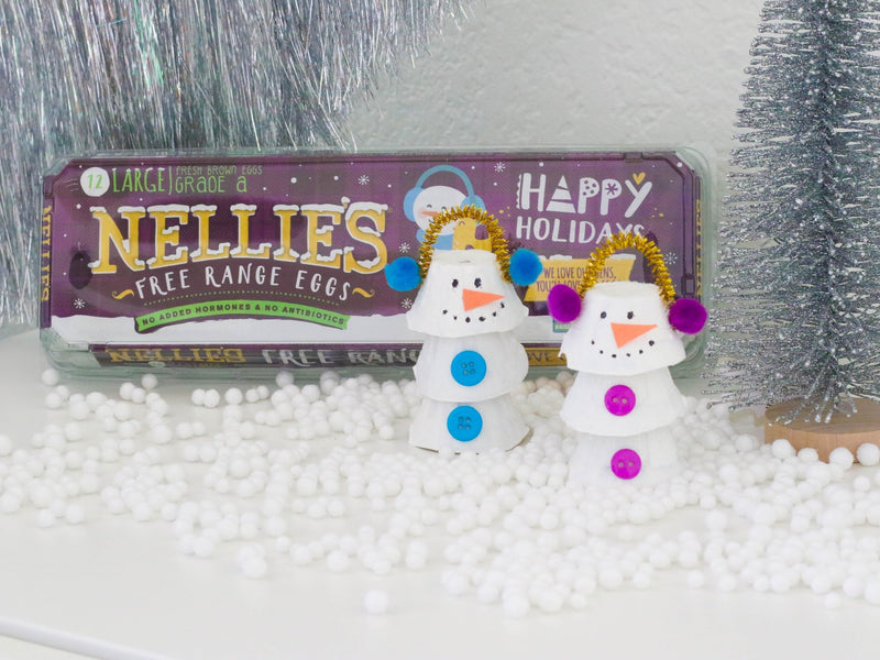 DIY Egg Carton Snowman