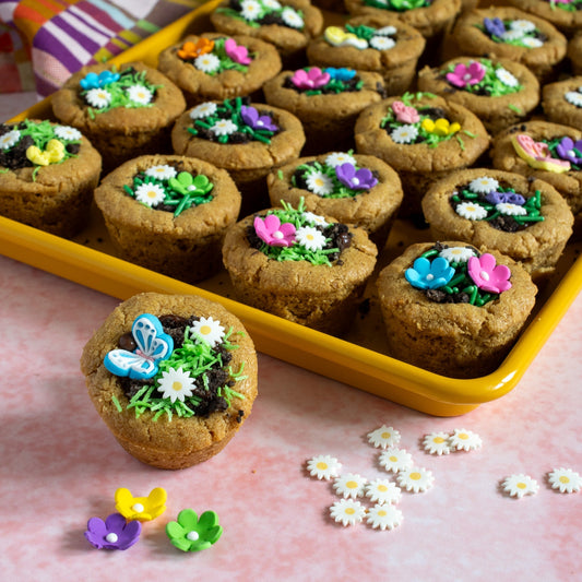 Flower Pot Cookie Cups with Nellie's Free Range Eggs
