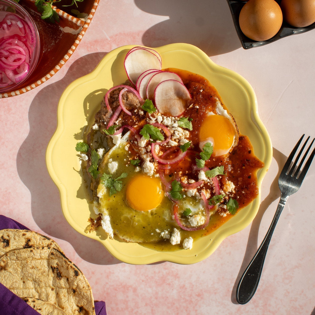 Huevos Divorciados with Nellie's Free Range Eggs