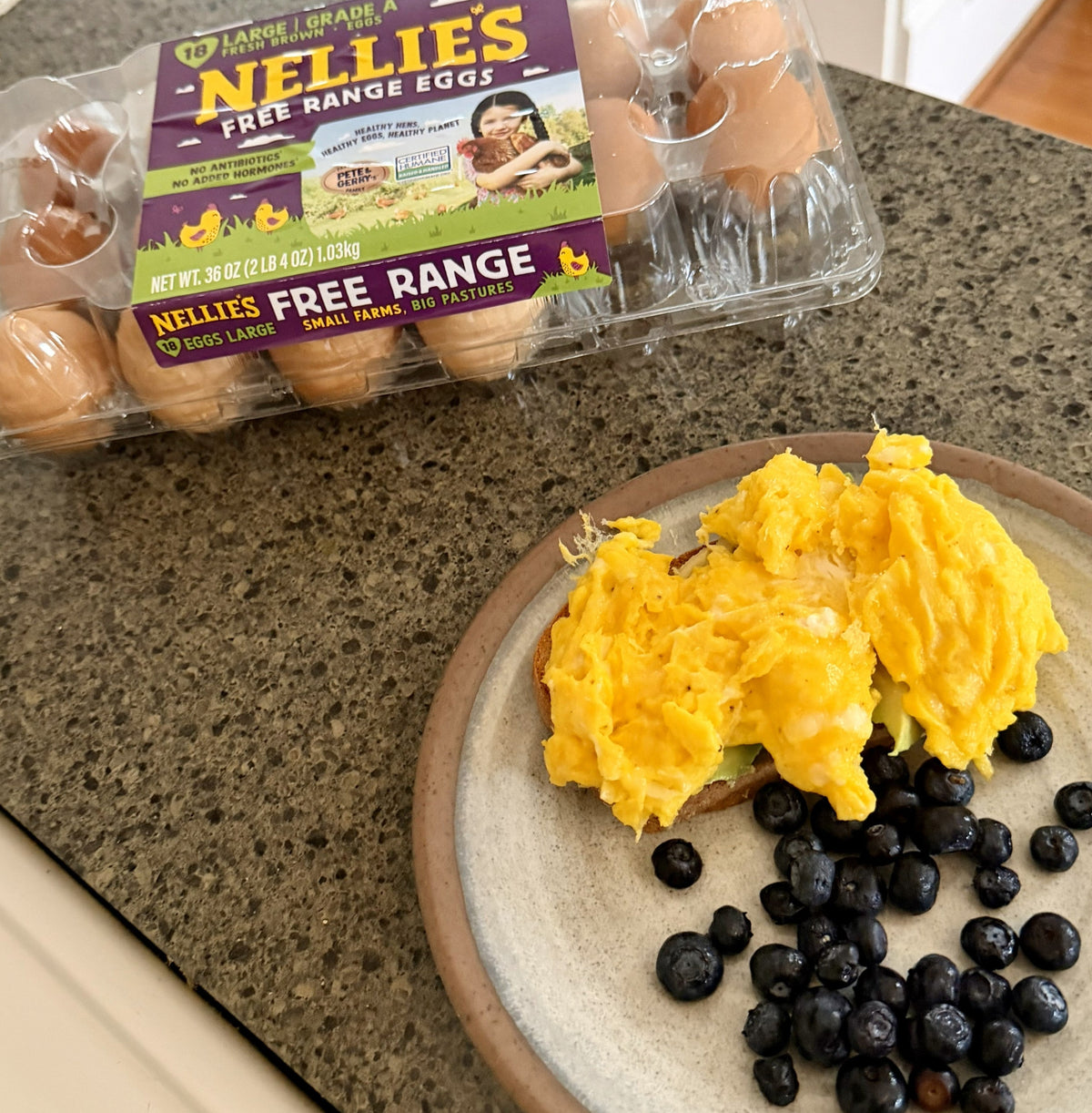 Scrambled Eggs on Avocado Toast