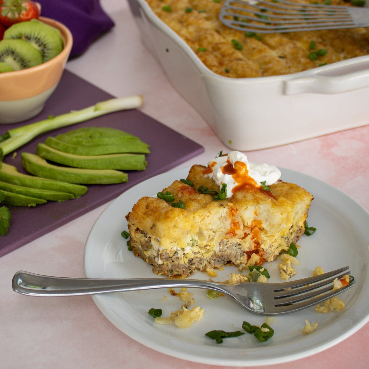 Crispy Tater Tot Breakfast Casserole with Nellie's Free Range Eggs
