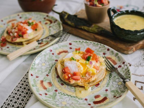 Chile Verde Eggs Benedict