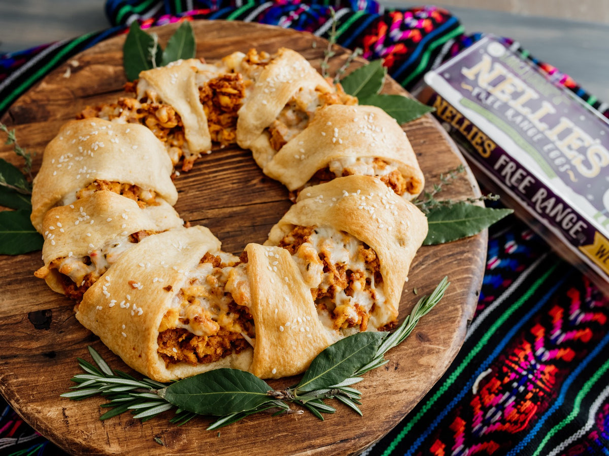 Chorizo and Egg Stuffed Crescent Wreath