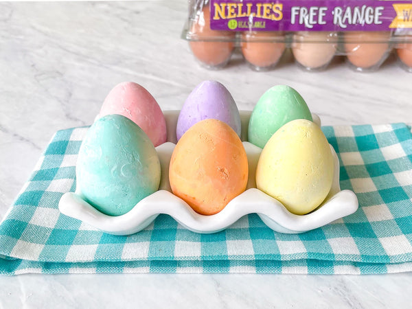 Egg-Shaped DIY Sidewalk Chalk