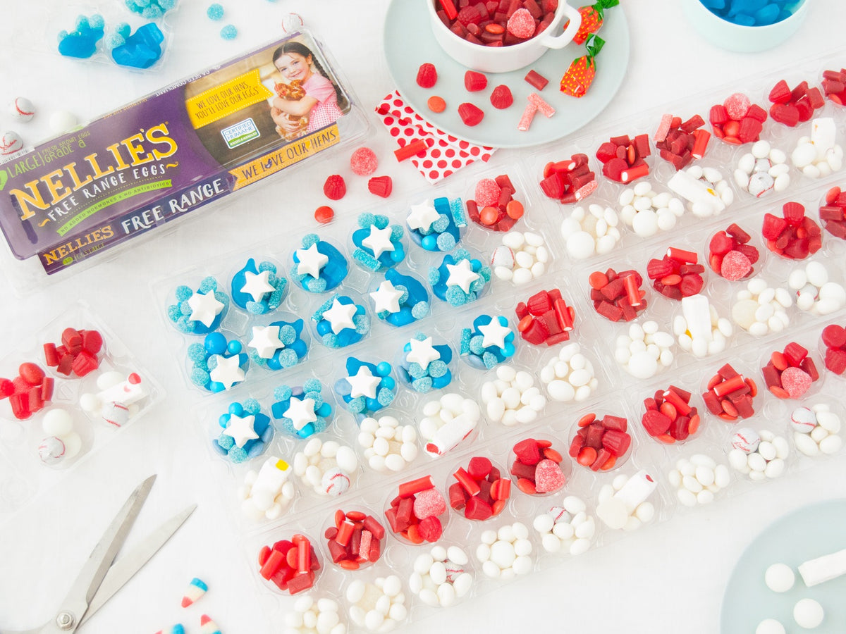 fourth of july flag candy station