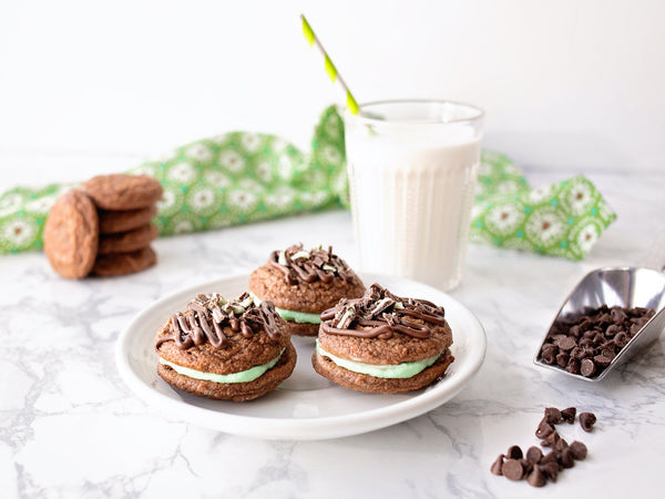 Grasshopper Sandwich Cookies