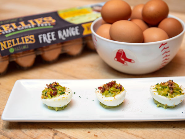 Green Monster Avocado Deviled Eggs