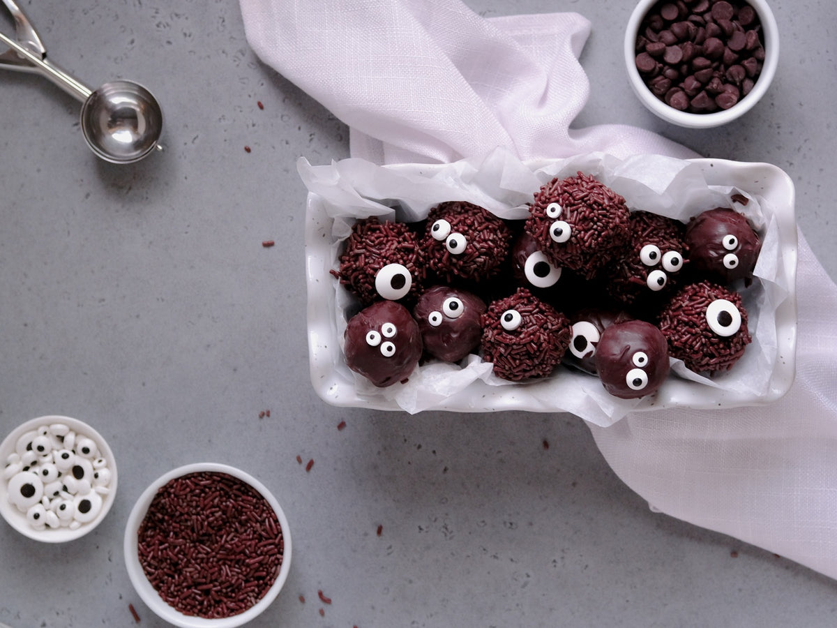 Halloween Monster Brownie Truffles