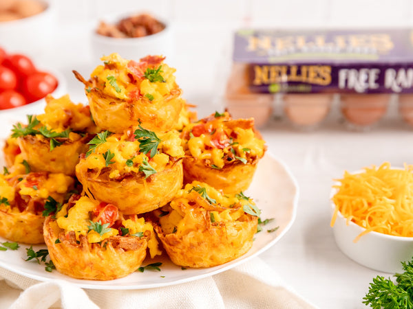 Cheddar and Hash Brown Scrambled Egg Cups