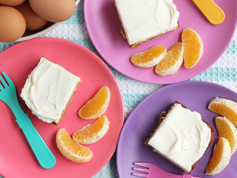 Healthier Carrot Cake Bars with Cream Cheese Frosting