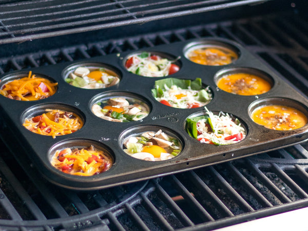 Muffin Pan Eggs on the Grill