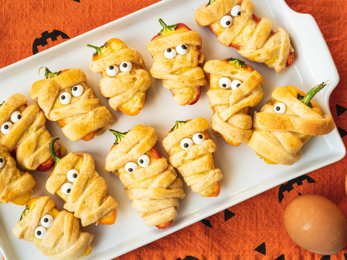 Mini Stuffed Pepper Mummies