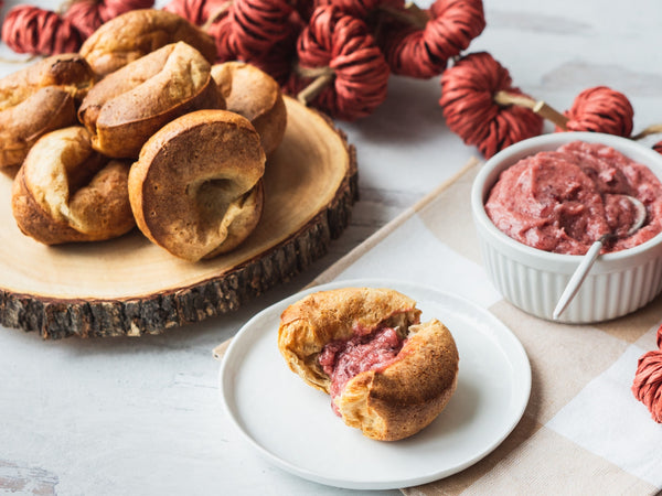 Muffin Tin Popovers with Cranberry Butter