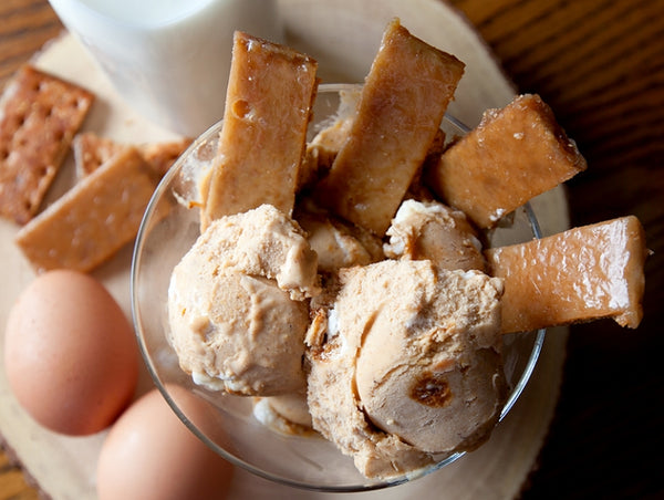 Sweet Potato Pie Ice Cream with Graham Cracker Toffee